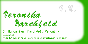 veronika marchfeld business card